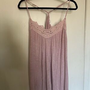 Maurices Pink Lace Trim Tank Top